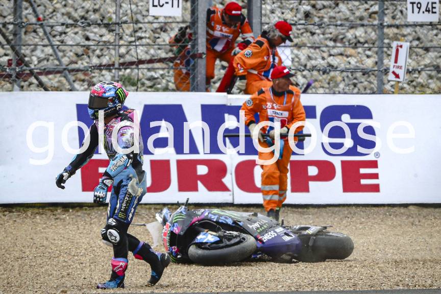 Fabio Quartararo crash, MotoGP race, French MotoGP, 12 May 2024