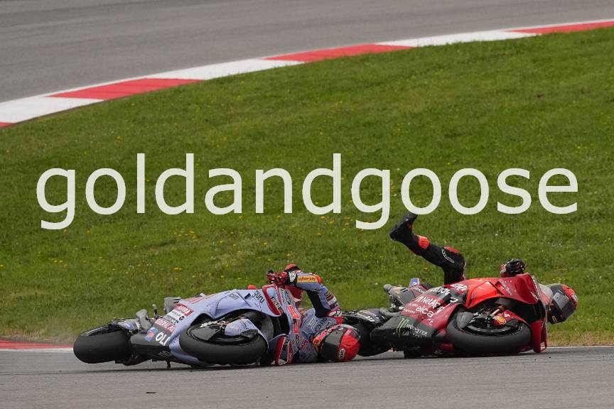 Marc Marquez and Francesco Bagnaia crash, MotoGP race, Poruguese MotoGP, 24 March 2024